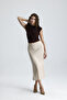 Women's High Waist Satin Midi Skirt - 2