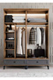 Silva 4 Kapılı Dolap / %100 MDF / Antrasit - 3