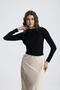 Women's Sandy Fabric Cross Drawstring Detailed Long Sleeve Blouse - 6