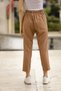 Exclusive Women's Plus Size Carrot Leg High Waist Lycra Woven Trousers 3097 - 6