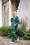 Women's Hijab Tracksuit Set Top and Bottom Set with Zipper - 2