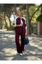 Women's Stand Collar Striped Detail Cardigan And Wide-Leg Pants Two-Piece Set - 5