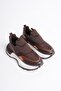 Women's Stretch Sneakers with Bronze Detail Coffee Bravina - 3