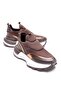 Women's Stretch Sneakers with Bronze Detail Coffee Bravina