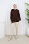 Heart Embroidered Knitwear Sweater N3253 Brown