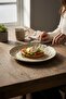 Wood 25 cm Porcelain Serving Plate 6 Pieces