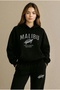Malibu Printed Unisex Women/Men Hooded Oversize Bottom/Top Tracksuit Set