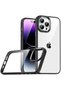 حافظة LCKC Flora متوافقة مع هاتف iPhone 14 Pro - أسود