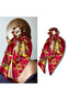 Shawl Patterned Hanging Donut Shaped Rubber Scarf Clasp, Multi-Use 06