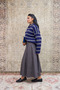 Gray Pleated Gabardine Skirt - 6