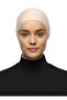 Women's Turban Cap with Tie-Back Closure, Muslim Head Wrap Bonnet- Sweet Cream