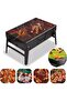 AUTO FAMILY Portable Folding Charcoal Grill – Compact BBQ Barbecue for Outdoor Camping - 6
