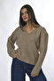 Women's Shawl V-Neck Sweater - 3