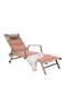 Mabel Outdoor Sun Lounger Chair - Pink/Taupe Recliner for Poolside, Patio, Balcony & Garden - 2