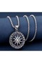 Viking and Norse Mythology Viking Sun Symbol Pendant |   Runic Written Men's Steel Sun Necklace - 6