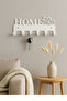 Home Written Heart Metal Keychain Hanger (Color: White) |   Wall Mounted Key Organizer - 2