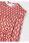 Girl's Red Patterned Dress (4-10 Years) – Long Sleeve, Crew Neck, Cotton Lining - 6