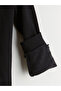 Black Hooded Boys' Thick Zippered Sweatshirt - 3
