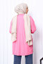 Pink Crew Neck Mercerized Knitwear Tunic - 4