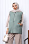 Çağla Quilted Lined Vest