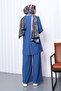 Indigo Bürümcük Tunic Trouser Set - 4