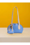 Women's Hand and Shoulder Bag with Mini Bag Charm Detail and Long Handle - 3