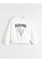 Özmarka New Season Crew Neck Printed Girls' Sweatshirt - 3