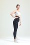 Women's Black Size Ultra Quality Stylish High Waist Diving Fabric Corset Leggings - 3