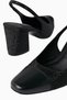 Marcy 65 Crystal Stone, Satin Slingback Block Heel Shoes, Fashionable and Elegant - 4