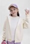 Girl's Hooded Thick Cardigan