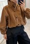 Women's Oversize Stand-Up Collar Short Trench Coat Standard Size Key36721