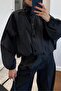 Women's Oversize Stand-Up Collar Short Trench Coat Standard Size Key36721 - 3