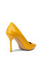 Women's Mustard Color Stiletto Shoes - 2