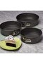 3-Piece Round Baking Pan Set 7''-9'', Nonstick Removable Bottom, Dishwasher Safe - 4