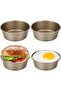 4 Pcs Round Baking Tray Cake Moulds 4 Inch Aluminum Layer Cake Ramekins for Air Fryer DIY