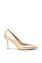 Women's Gold Color Stiletto Heeled Shoes