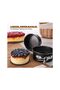 Mini Springform Pan Set 4 Small Cheesecake Pans Nonstick Removable Bottom 4 Inch Deep Gray - 3