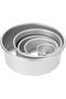 5-Piece Aluminum Round Cake Pan Set – Chiffon Baking Molds with Removable Bottom