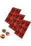 3pcs Silicone Fluted Tube Cake Molds – 6-Cavity Bakeware for Cupcakes, Donuts, and Muffins