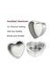 2-Piece Heart-Shaped Cake Pan Set 4" & 6", Aluminum with Removable Bottom for Baking - 3