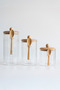 Set of 3 Bamboo Lid Striped Glass Jars with Spoons (650/1000/1350ml) - 2