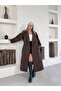 Women's Premium Trench Coat Striped Pattern Trend Long Outerwear Trench Coat