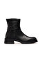 Women's Genuine Leather Heeled Daily Boots 25K D25Kb-8375 Z Black