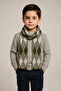 Baklava Patterned Knitwear Children's Scarf (5-10 Years Old, 30X140Cm)