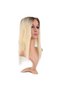 Front Extra Tulle Brown / White Platinum Ombre Baby Base Headband - 13X14Cm - 2