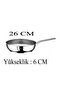 Steel Pan 26X6 cm with Silicone Glass Lid - Yellow - 3