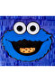 Interactive Cookie Monster-themed pull string pinata with googly eyes and cookie-eating mouth - 3