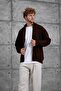 Men's Knitwear Mrk Oversize Brown Oversize Zippered Knitwear Fabric - 5