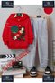 Children's Unisex Custom Printed Hooded Tracksuit Set with the Design of a Green Girl from a Flower