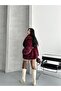 Premium Quality Extra Full Fur Lined Fur Coat with Belt 25103 - 2